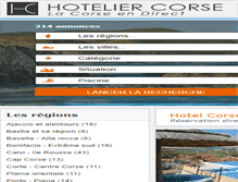 Tablet Screenshot of hoteliercorse.com